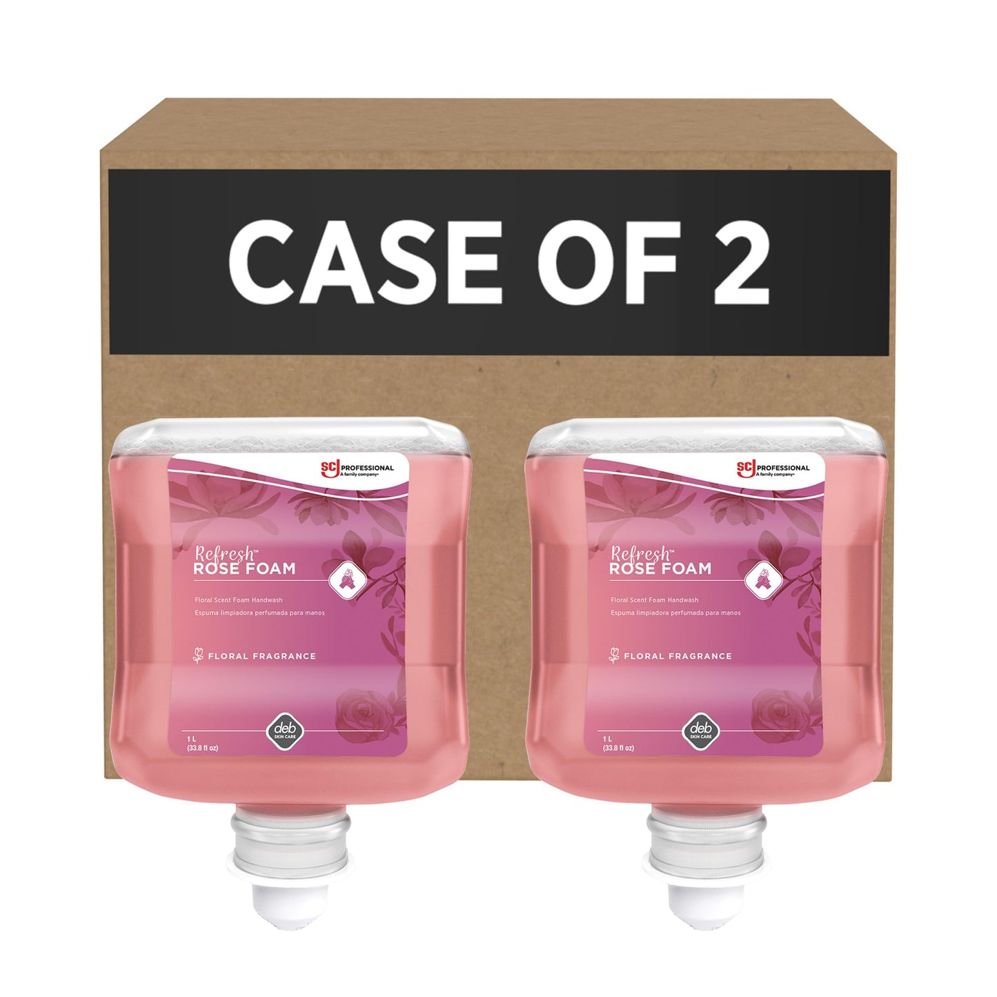 SC Johnson Professional Refresh Rose FOAM, Foam Hand Wash, Foaming Hand Soap, 1 Liter Cartridge, 2 Count, for Professional Use Only Beauty & Personal Care SC Johnson Professional