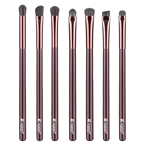 Eye Makeup Brushes Set, Premium 7Pcs Eyeshadow Brush, Professional Eye Brush for shadow lip Angled Eyeliner Eyebrows, Soft Hairs and Wood Handle. Beauty & Personal Care YUE SHEN NAN