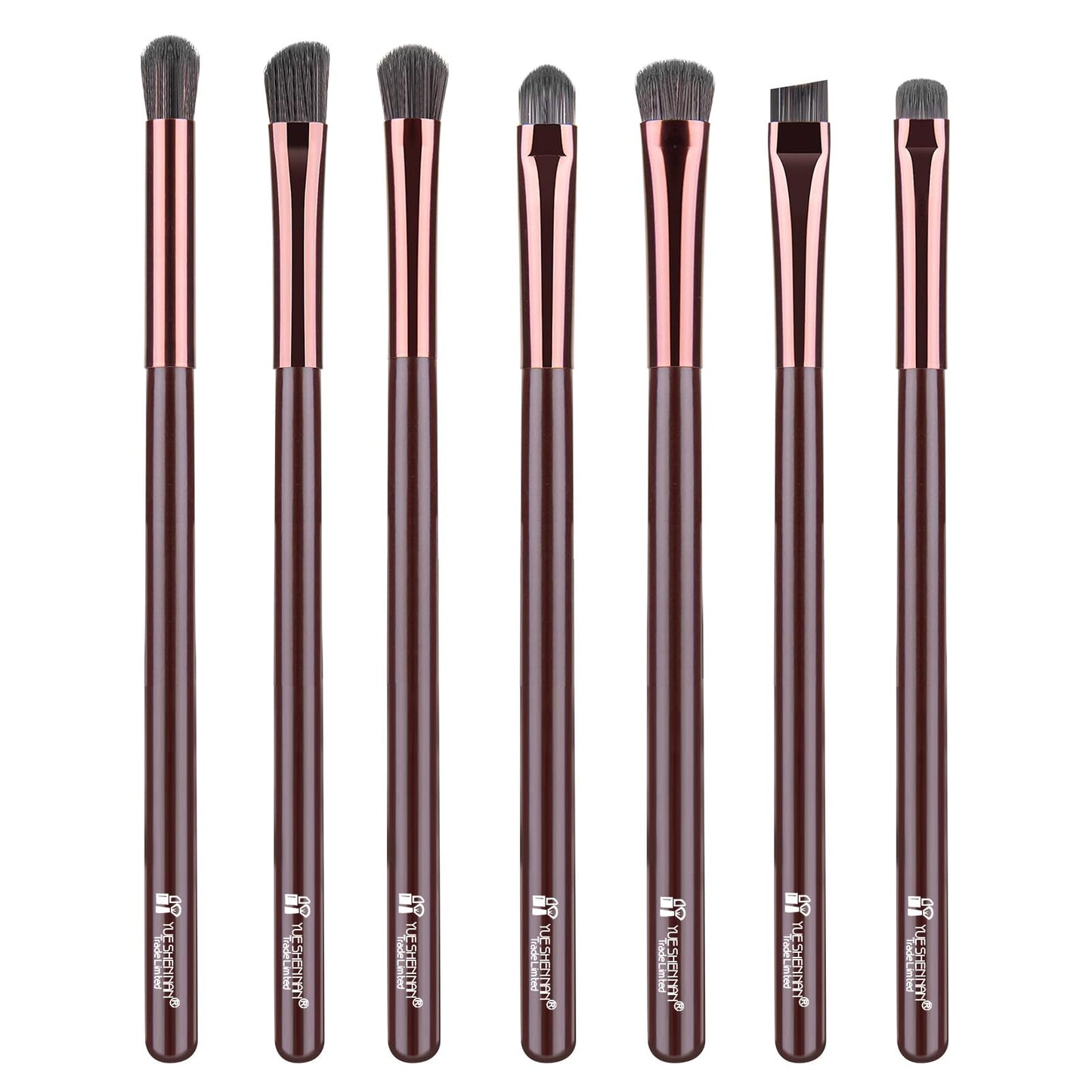 Eye Makeup Brushes Set, Premium 7Pcs Eyeshadow Brush, Professional Eye Brush for shadow lip Angled Eyeliner Eyebrows, Soft Hairs and Wood Handle. Beauty & Personal Care YUE SHEN NAN