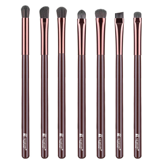 Eye Makeup Brushes Set, Premium 7Pcs Eyeshadow Brush, Professional Eye Brush for shadow lip Angled Eyeliner Eyebrows, Soft Hairs and Wood Handle. Beauty & Personal Care YUE SHEN NAN
