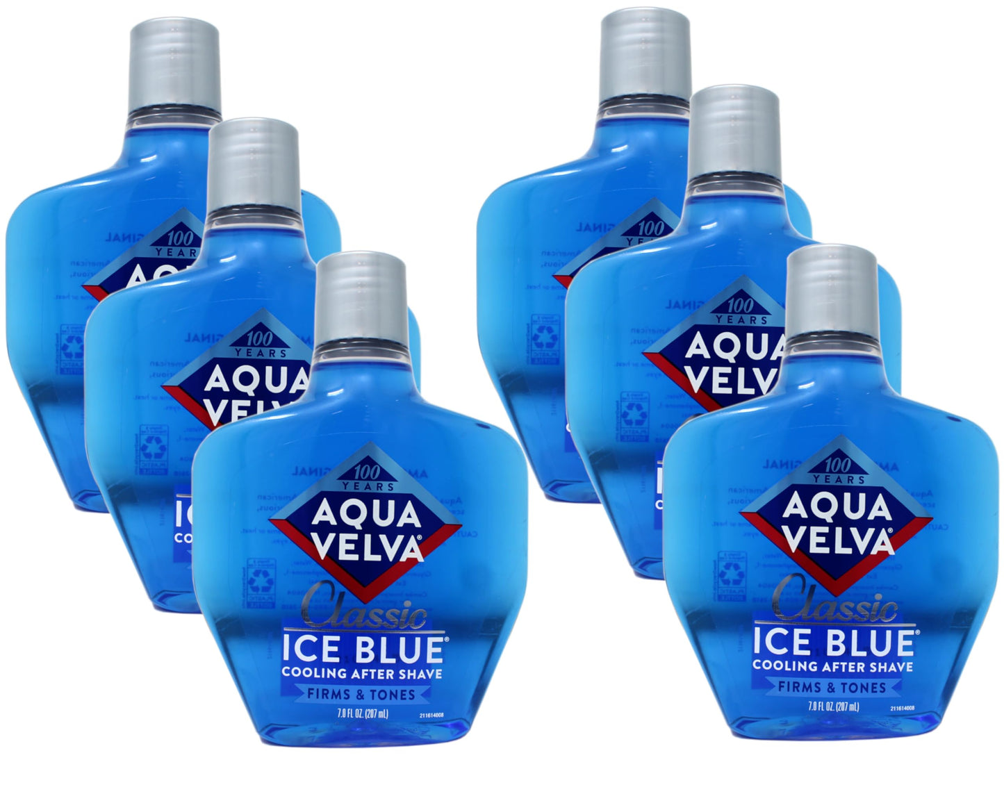 Aqua Velva Cooling After Shave, Firms & Tones, Classic Ice Blue, 7 FL OZ - 6 Pack Beauty and Personal Care Aqua Velva