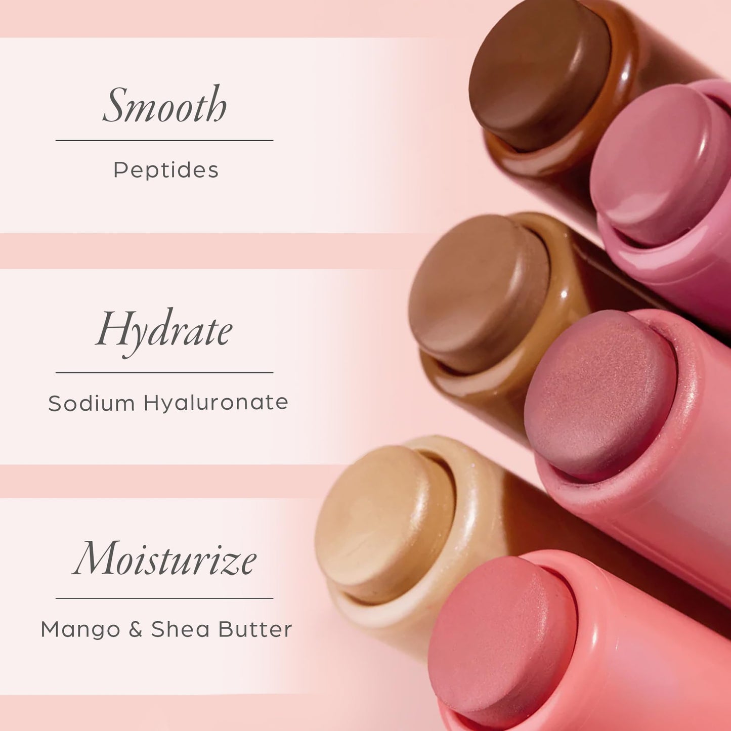 PÜR MINERALS Silky Tint Creamy Multitasking Blush Stick with Peptides, Sparkling Rose - Blush Stick with Natural, Healthy-Looking Glow & Ultra-Creamy Beauty & Personal Care PÜR MINERALS