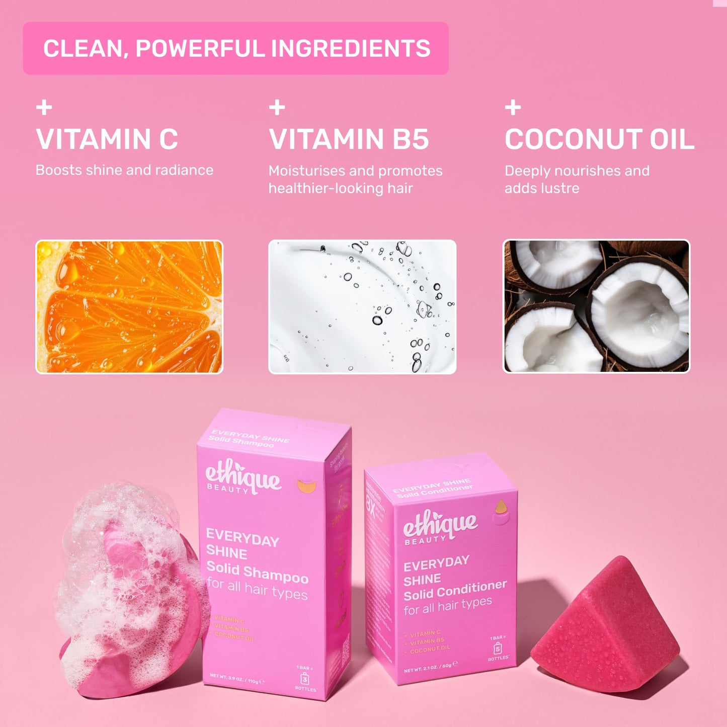 Ethique Beauty Scalp Health Shampoo & Conditioner Bar Set for Dry, Flakey, & Itchy Scalps with Oatmeal - Plastic-Free, Vegan, Cruelty-Free - 2 Pack Beauty & Personal Care Ethique