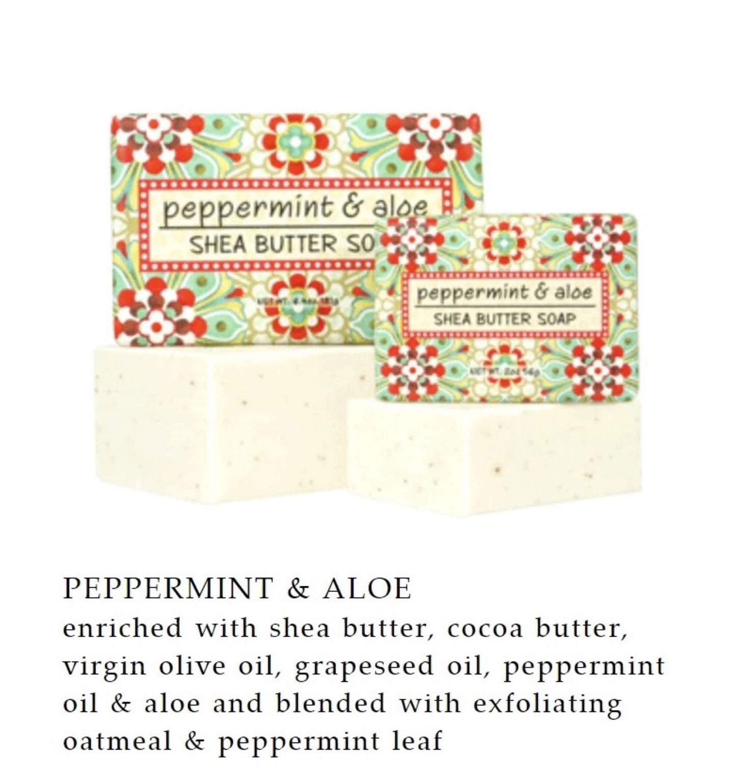 Greenwich Bay Trading Co., Peppermint and Aloe Shea Butter Soap, Set of 3 Bars, 6.4 Ounces Each Beauty & Personal Care Greenwich Bay Trading Co.
