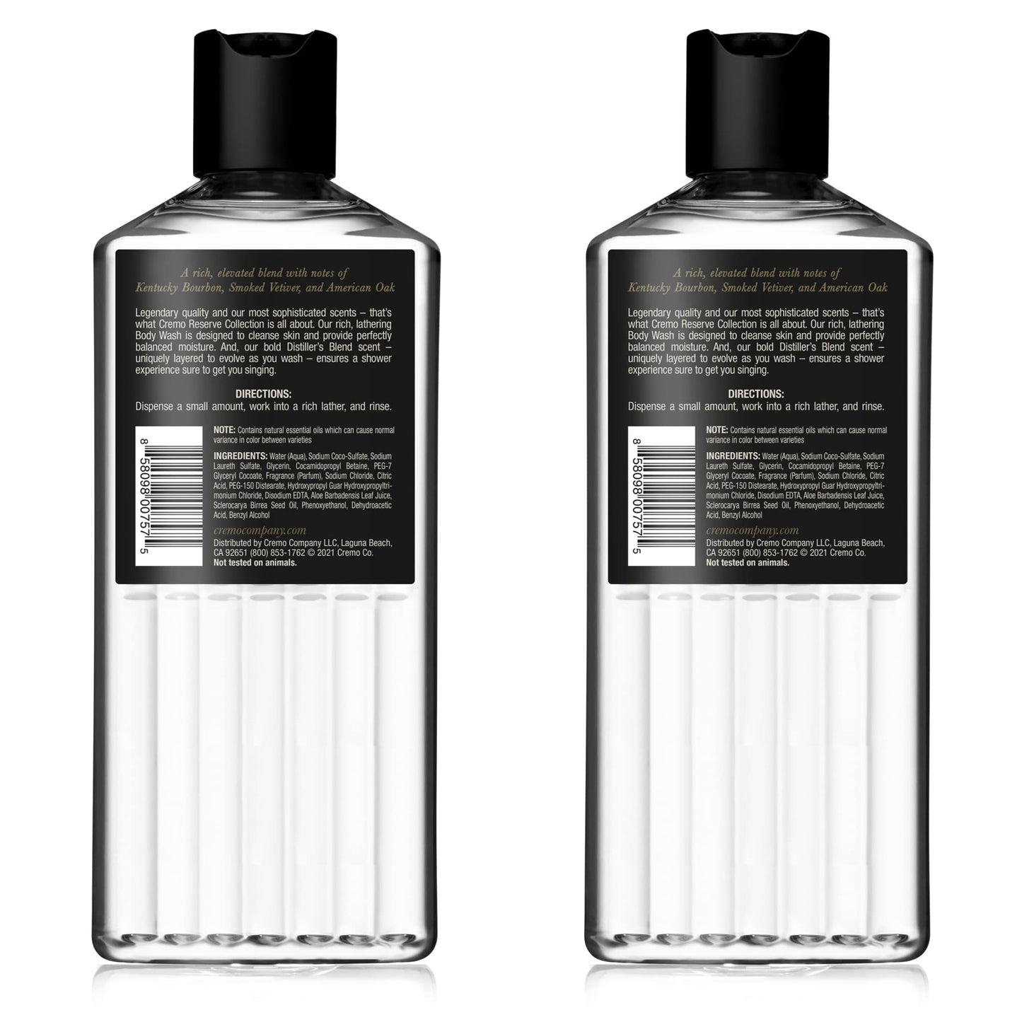 Cremo Rich-Lathering Distiller’s Blend (Reserve Collection) Body Wash, An Elevated Blend with Notes of Kentucky Bourbon, Smoked Vetiver and American Beauty & Personal Care Cremo