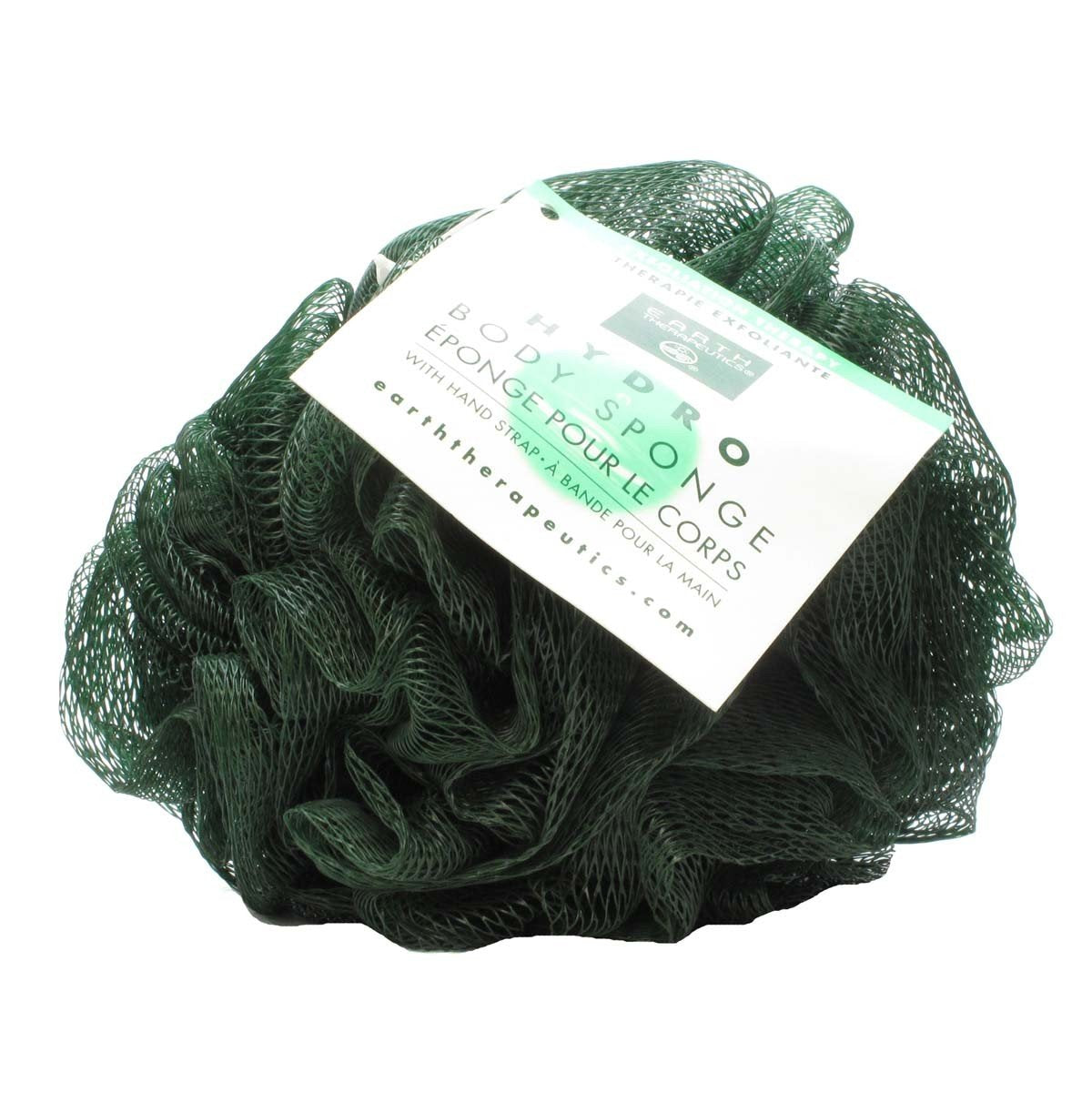 EARTH THERAPEUTICS Hydro Body Sponge w/Hand Strap-Dark Green 1 Unit Beauty and Personal Care Earth Therapeutics