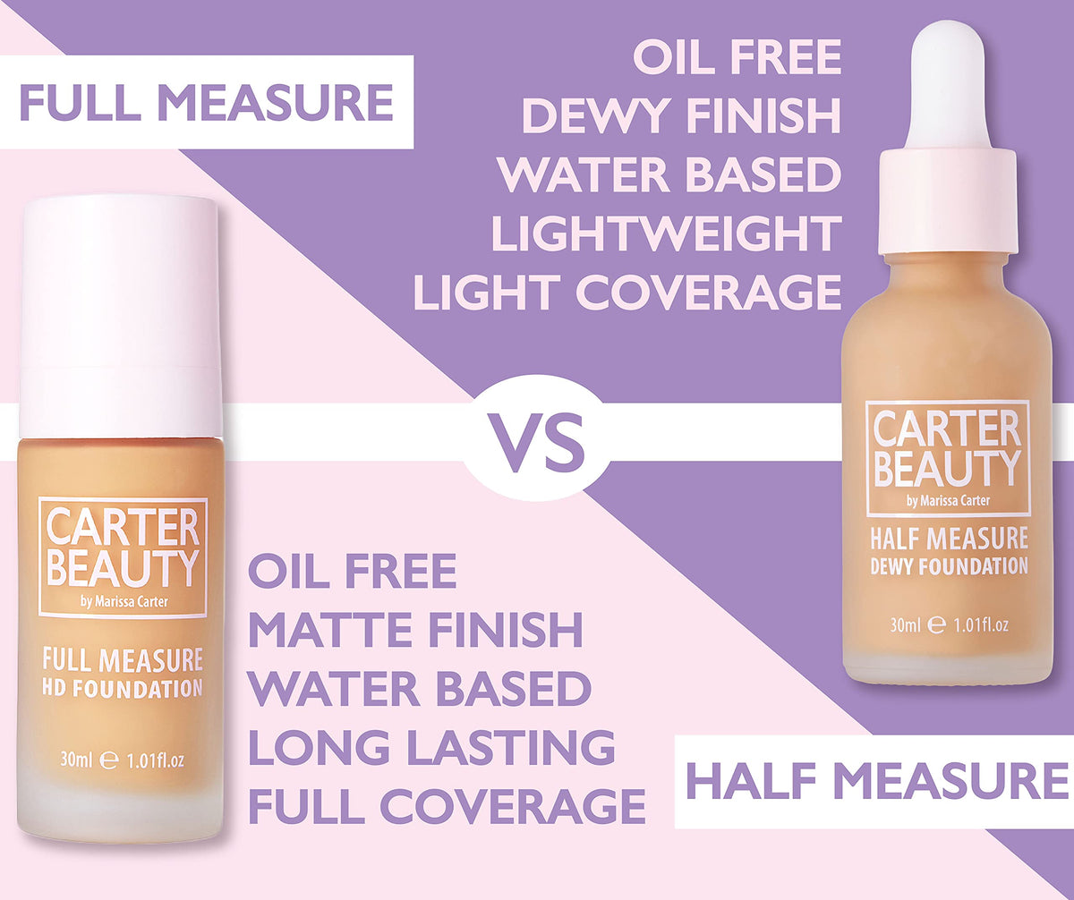 Carter Beauty By Marissa Carter Half Measure Dewy Foundation - Water-Based, Light-To-Medium Sheer Finish - Vegan And Cruelty Free, Paraben And Sulfate Beauty & Personal Care Carter Beauty