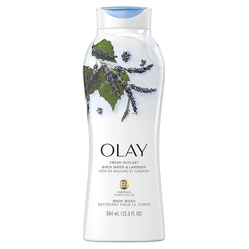 Olay Fresh Outlast Body Wash, Birch Water & Lavender, 12.3 fl oz Beauty & Personal Care Olay