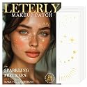 Leterly 24 Pcs Glitter Freckles Face Tattoo,Gold Face Glitter Makeup Patches Cute Sparkle Freckles Patches Waterproof Makeup Speckles for Face Beauty & Personal Care Leterly