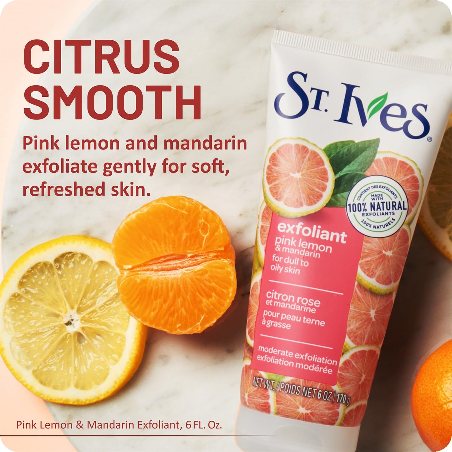 St. Ives Exfoliant Face Scrub 3-Pack - Skin-Brightening Pink Lemon & Mandarin for Glowing Skin, 6 Oz Ea Beauty & Personal Care St. Ives