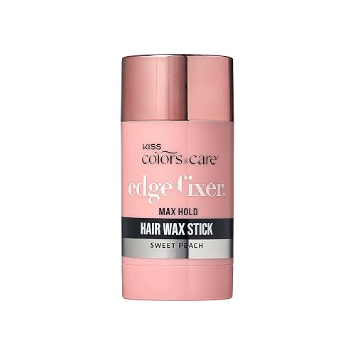 KISS COLORS & CARE Hair Wax Stick, 2.47 OZ (Sweet Peach) - Effortless Edge Styling, 24 Hour Hold, Non-Oily, Flake-Free, Biotin B7 & Shea Butter, Sleek Beauty & Personal Care KISS COLORS & CARE