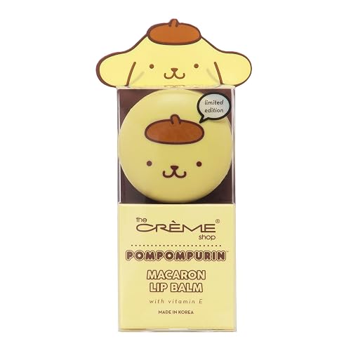 The Crème Shop x Sanrio Hello Kitty Macaron Lip Balm Korean Cute Scented Pocket Portable Soothing Advanced Must-Have on-the-go (Pompompurin Caramel Beauty & Personal Care The Crème Shop