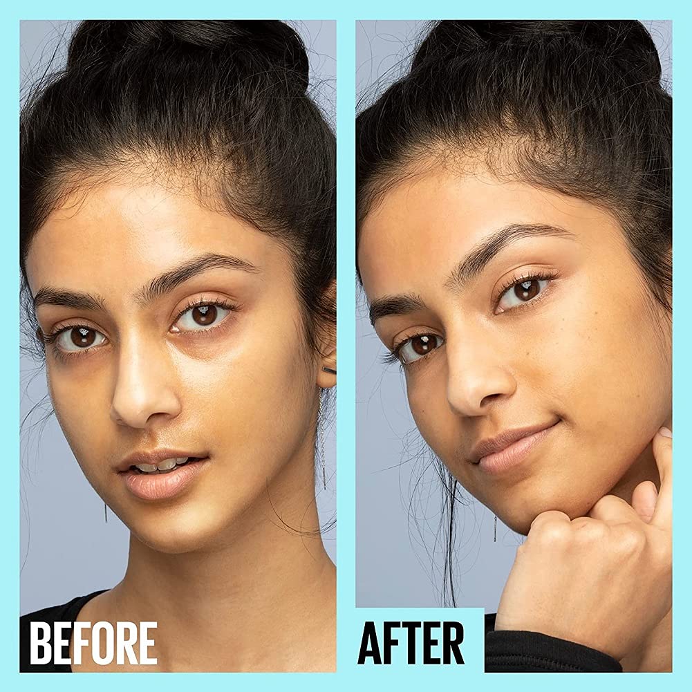 Maybelline Fit Me Matte + Poreless Mattifying Face Primer Makeup With Sunscreen, Broad Spectrum SPF 20, 16HR Wear, Shine Control, Clear, 1 Count Beauty & Personal Care MAYBELLINE
