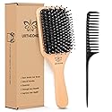 Hair Brush Boar Bristle Hairbrush for Thick Curly Thin Long Short Wet or Dry Hair Adds Shine and Makes Hair Smooth, Best Paddle Hair Brush for Men Beauty & Personal Care URTHEONE