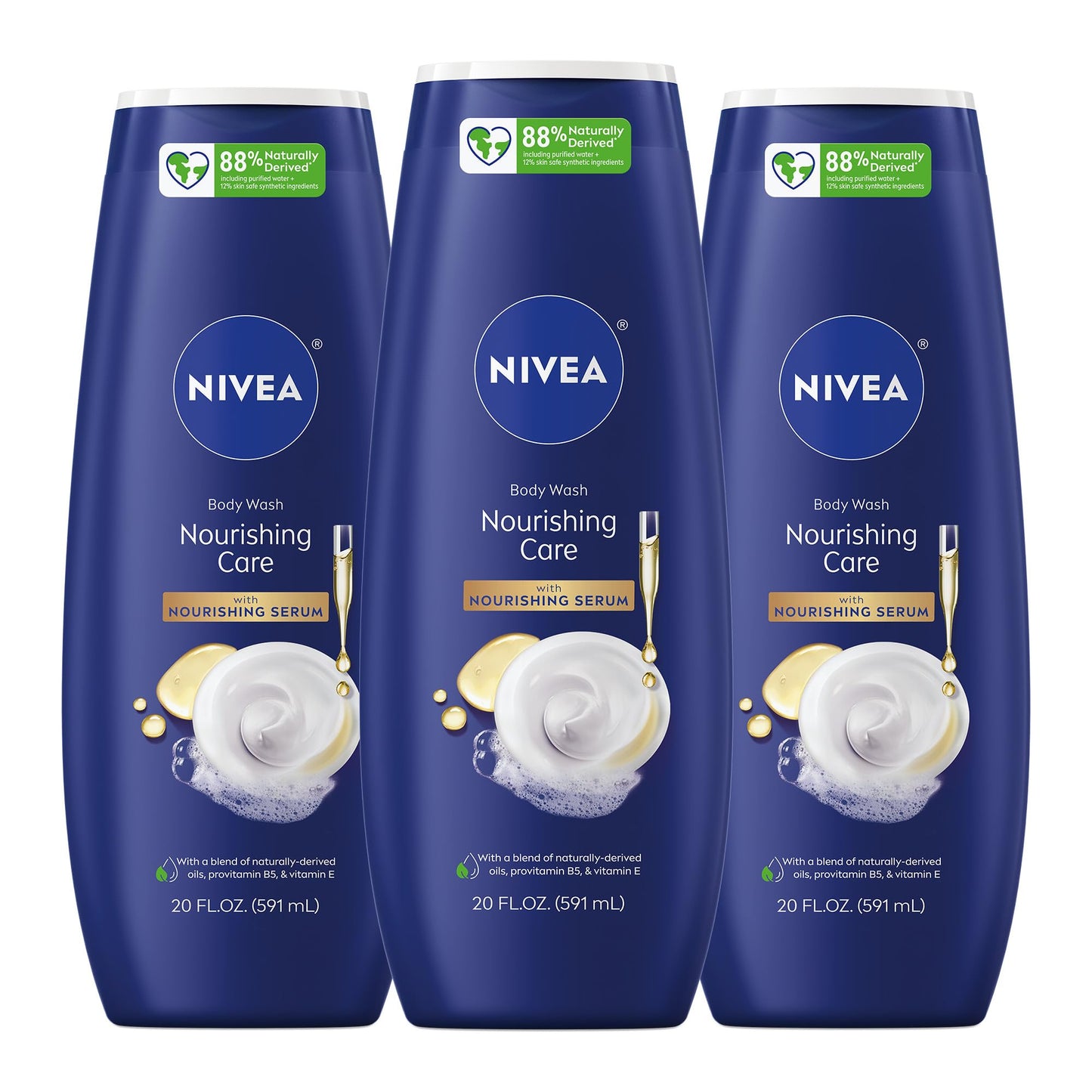 NIVEA Nourishing Care Body Wash with Nourishing Serum, Moisturizing Body Wash for Women, Enriched with Provitamin B5 and Vitamin E, 20 Fl Oz Bottle Beauty & Personal Care NIVEA