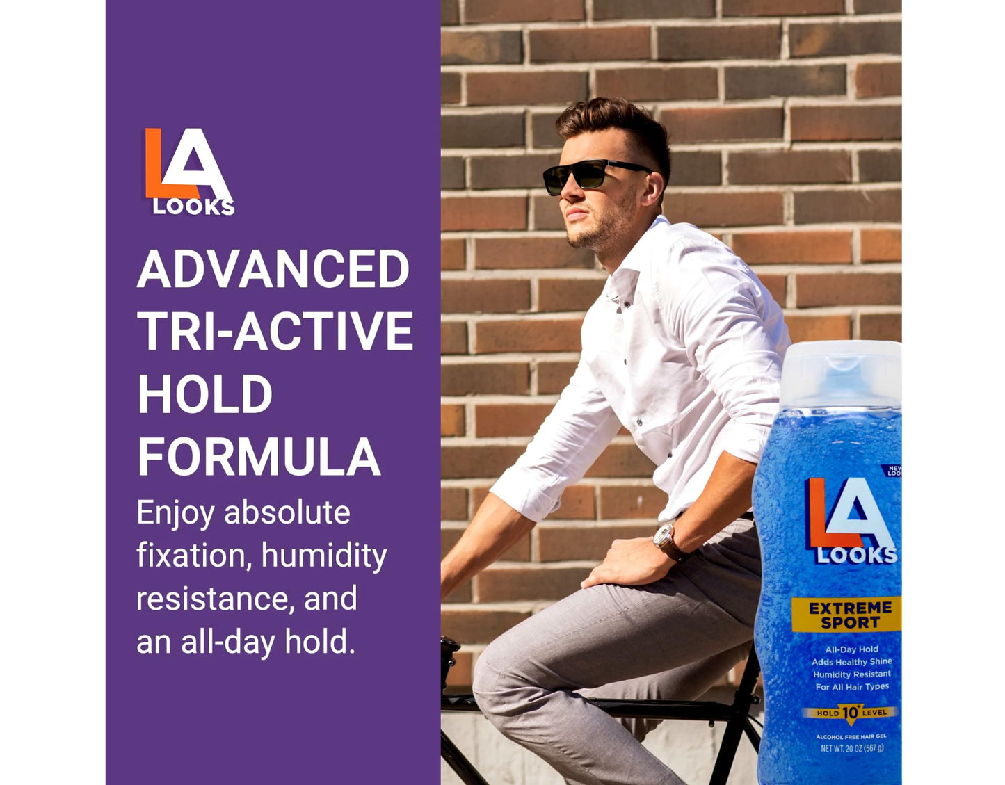 LA Looks Extreme Sport Alcohol-Free Hair Gel, Level 10 Hold, 20 oz Beauty & Personal Care L.A. Looks