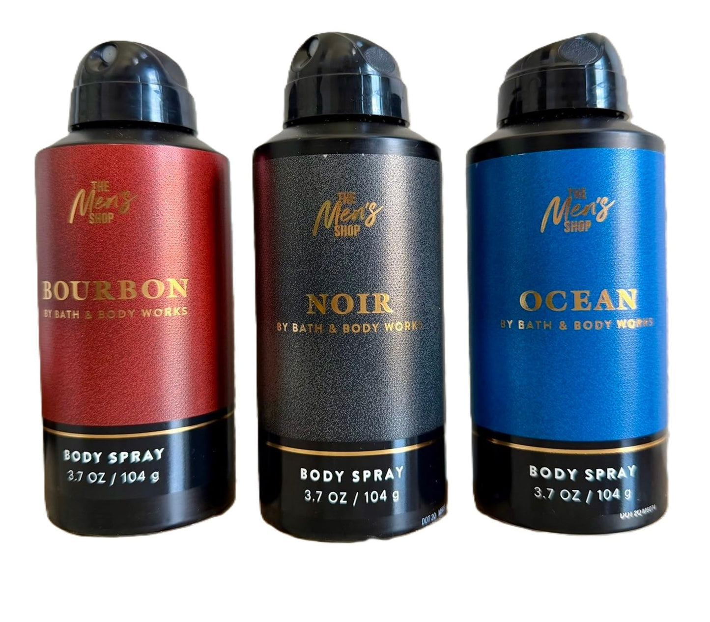 Bath & Body Works The Men's Shop Body Spray - Pack of 3 (Bourbon, Noir, Ocean) Beauty & Personal Care Bath & Body Works