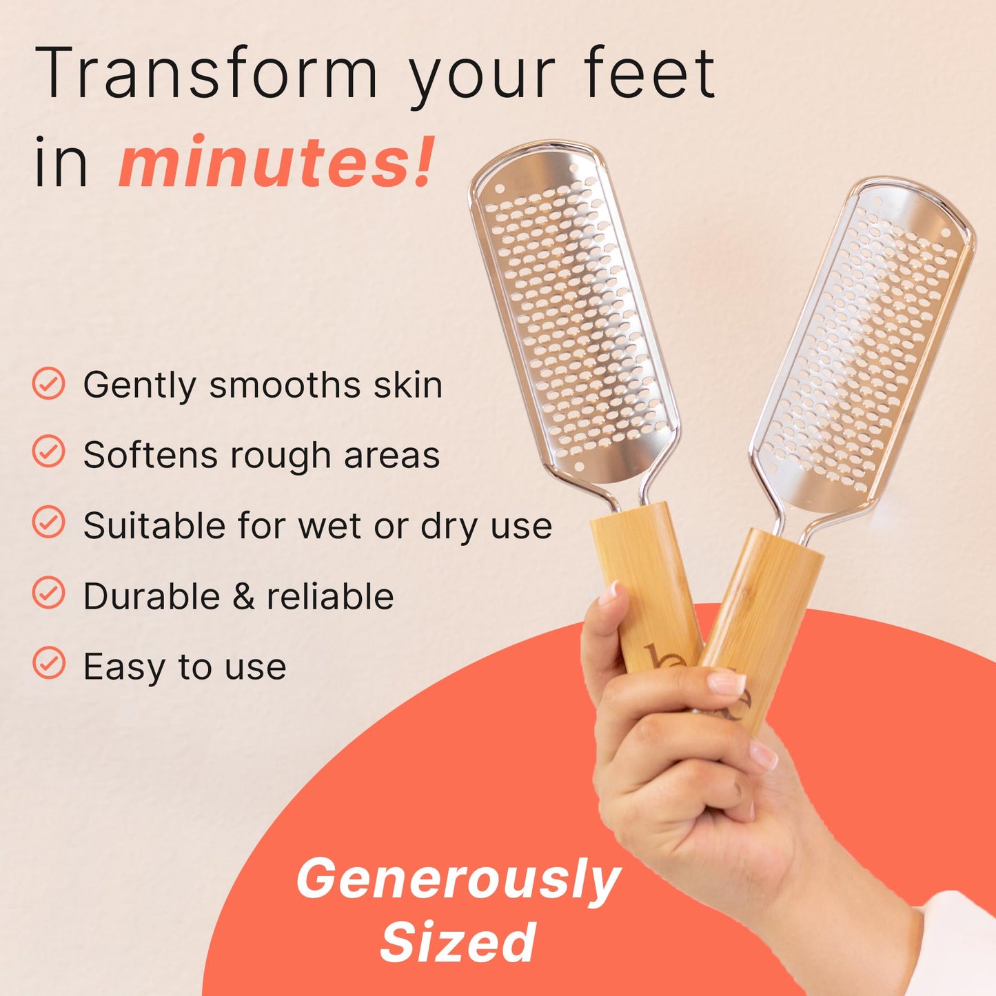 Foot File - Callus Remover Tool for Dead Skin Removal, at Home Pedicure Tools, Foot Rasp Callus Remover Feet and Heels, Smooth Soft Feet Using a Beauty & Personal Care Beauty by Earth