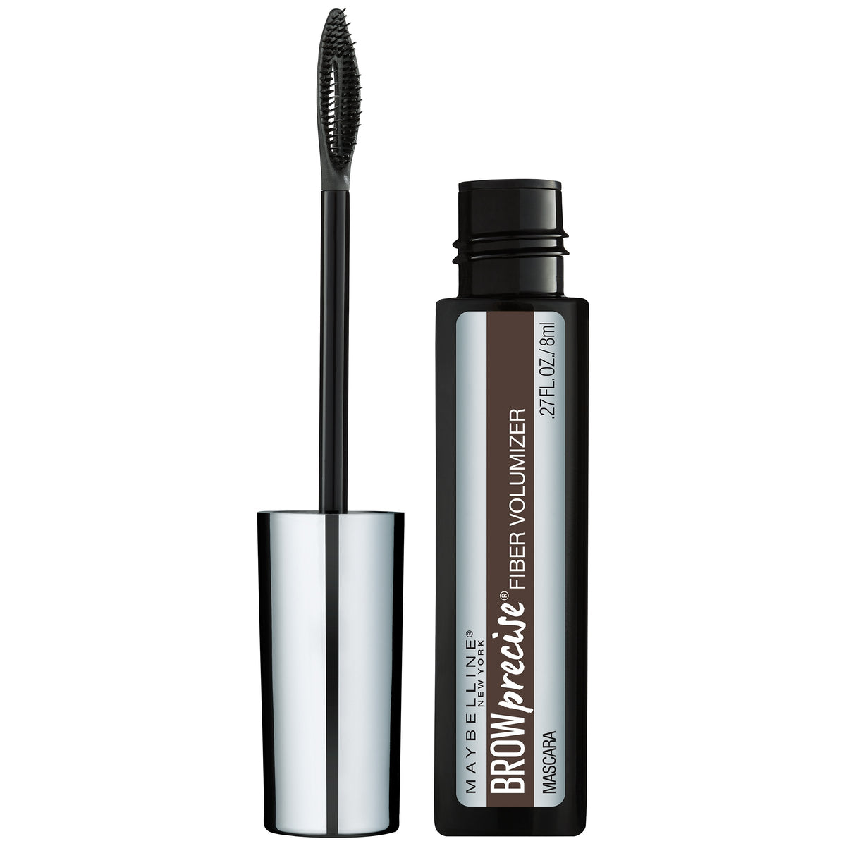 Maybelline Brow Precise Fiber Volumizer Eyebrow Mascara, Medium Brown, 0.27 fl. oz.