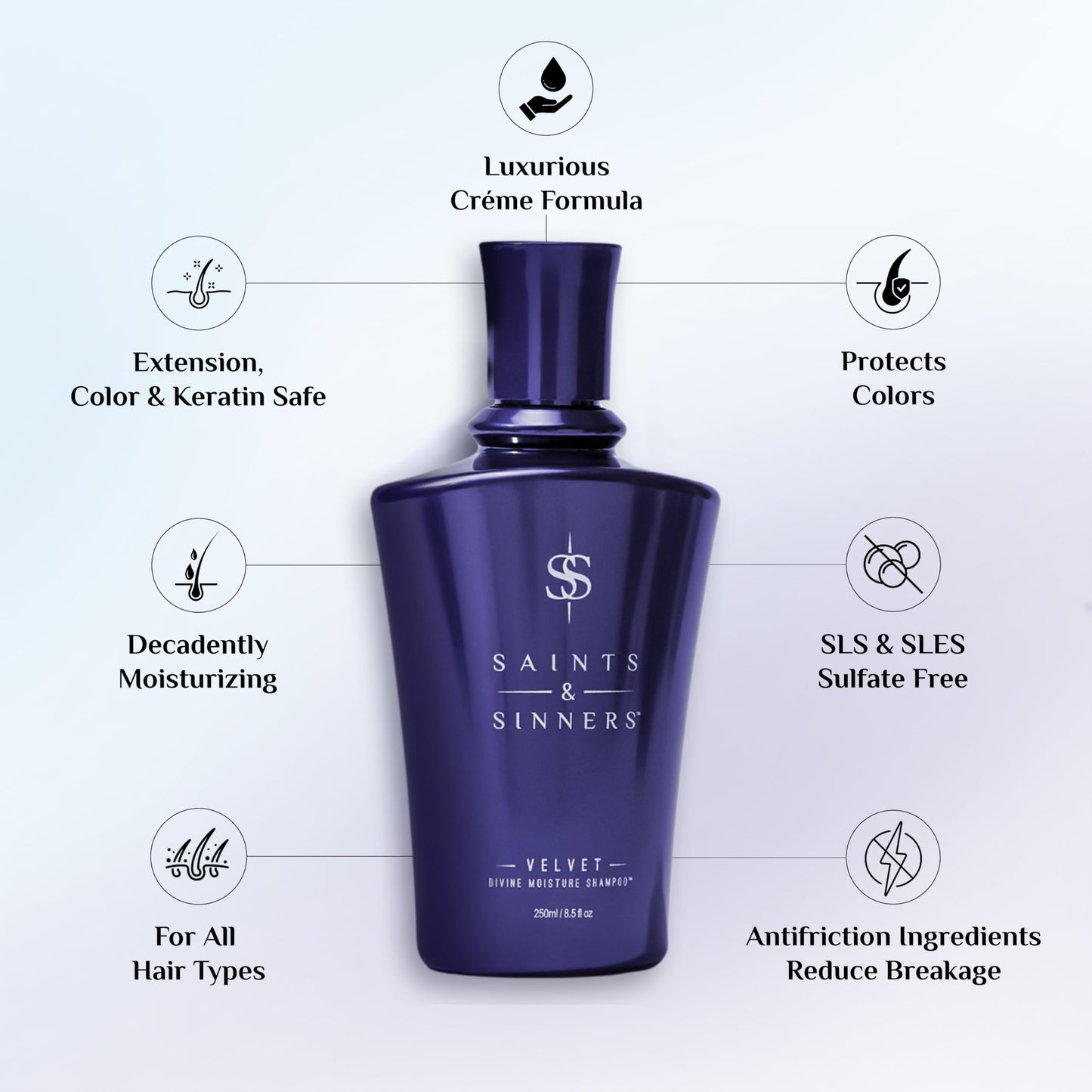 Saints & Sinners Velvet Duo (250ml) for Dry, Damaged, Color Treated Hair Beauty & Personal Care Saints & Sinners