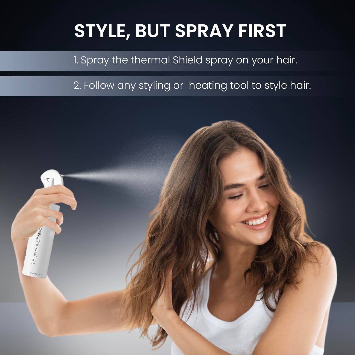 MOEHAIR Professional Grade Heat Protection Spray for Color-Treated and Natural Hair, Thermal Protection for Hair, Tames Flyaways, Reduces Frizz, Adds Beauty & Personal Care MOEHAIR