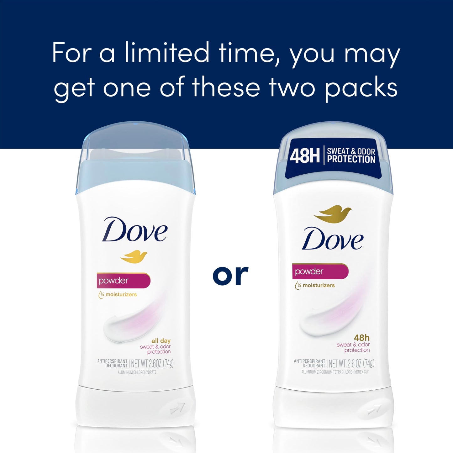 Dove Powder Invisible Solid Anti-Perspirant Deodorant 2.6 oz (Pack of 6) Beauty and Personal Care Dove
