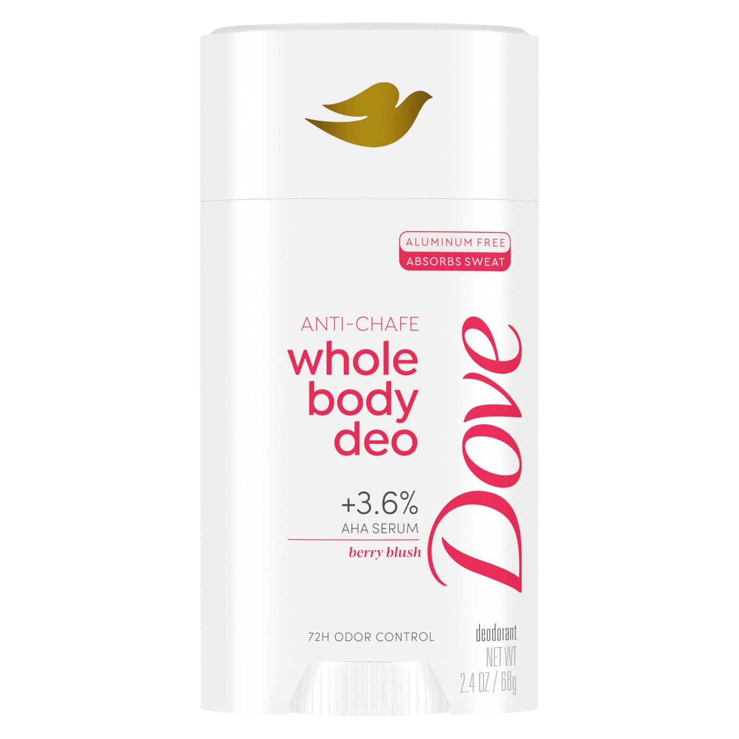 Dove Whole Body Deodorant Stick for Women, Anti-Chafe, Berry Blush, 2.4 oz Beauty and Personal Care Dove