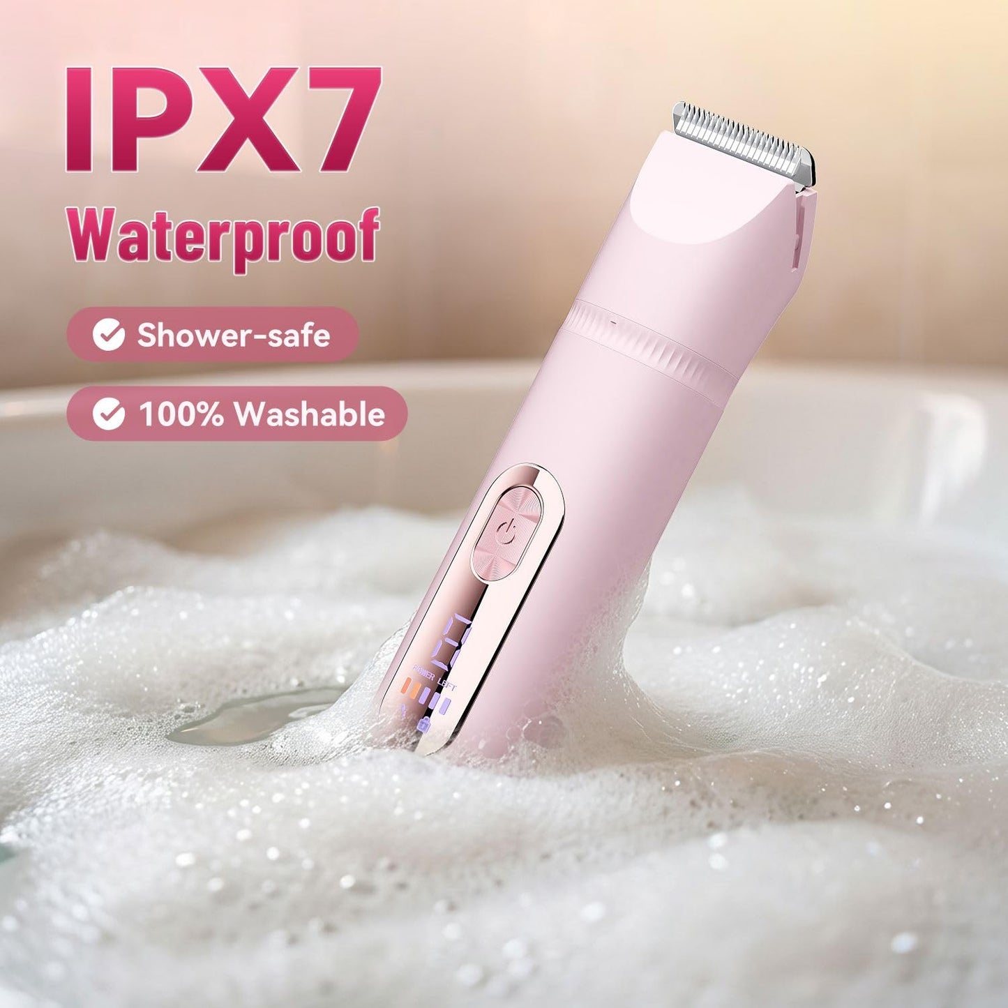 DERMAWAVE 5-in-1 Electric Bikini Trimmer for Women Pubic Hair, Waterproof Electric Razor Foil Shaver Hair Trimmer Epilator for Face, Nose, Ear, Bikini Beauty and Personal Care DERMAWAVE