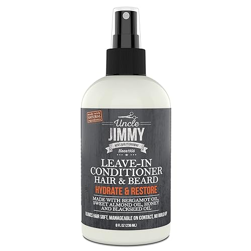 Uncle Jimmy Products Leave-In Conditioner for Healthy Beard Growth, Softening Hair, Hydrating Skin, and Eliminating Dandruff - 8 Fl Oz Beauty & Personal Care Uncle Jimmy
