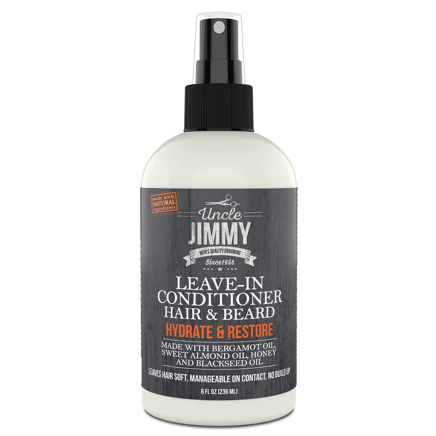 Uncle Jimmy Products Leave-In Conditioner for Healthy Beard Growth, Softening Hair, Hydrating Skin, and Eliminating Dandruff - 8 Fl Oz Beauty & Personal Care Uncle Jimmy