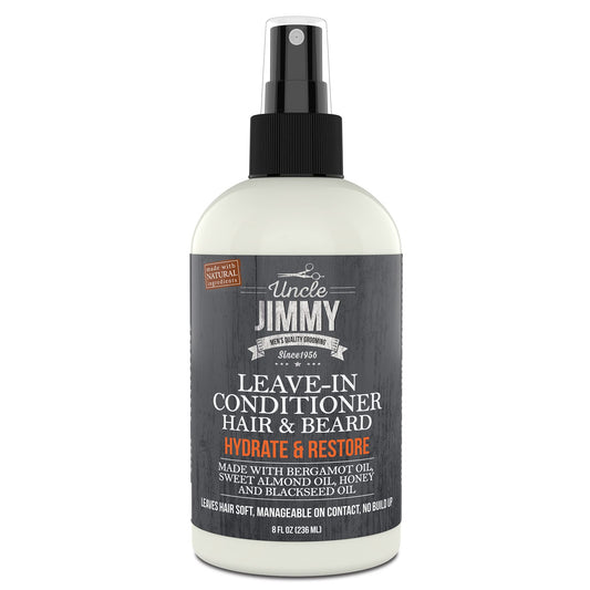 Uncle Jimmy Products Leave-In Conditioner for Healthy Beard Growth, Softening Hair, Hydrating Skin, and Eliminating Dandruff - 8 Fl Oz Beauty & Personal Care Uncle Jimmy