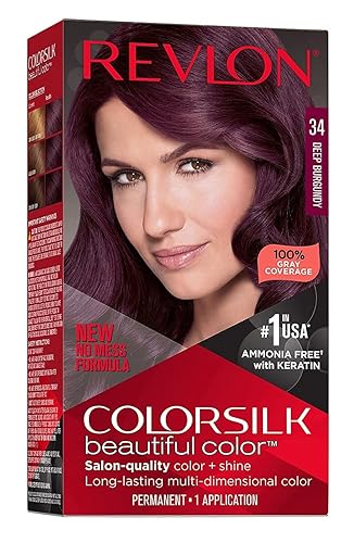 Revlon ColorSilk Hair Color 34 Deep Burgundy 1 Each (Pack of 2) Beauty & Personal Care REVLON