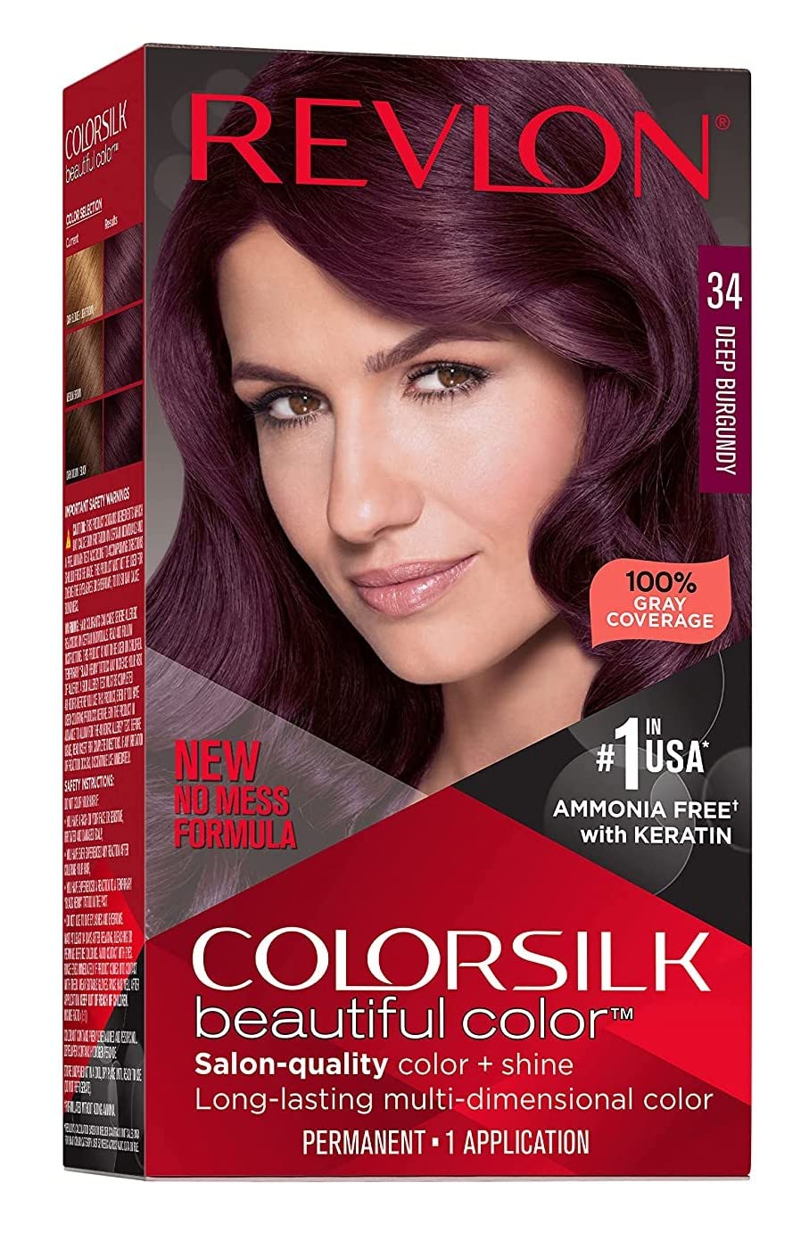Revlon Colorsilk #34 Deep Burgundy (Pack of 3) Beauty & Personal Care REVLON