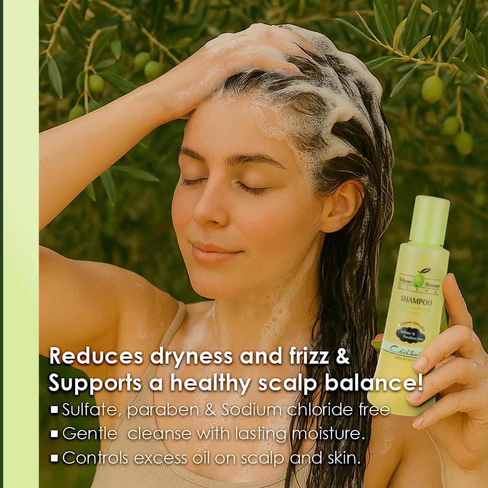 Chihtsai Olive Shampoo, Gentle Cleanse and Locks in Moisture w/PH-balanced Formula | Sulfate-, Paraben-Free for Color-Treated Hair - 280ml/8.3 Fl oz Beauty & Personal Care Chihtsai