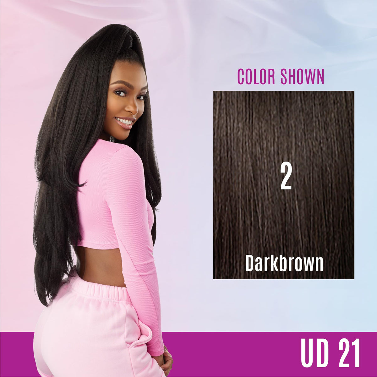 Sensationnel Instant Updown Halfwig Pony-Iud 21, 2 DARKBROWN