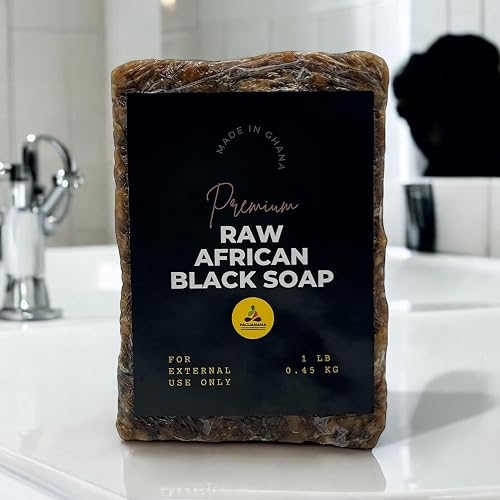 Natural African Black Soap, Pure & Natural Ingredients, Imported From Ghana - 1 lb (16 oz) Beauty & Personal Care Pachamama Essentials