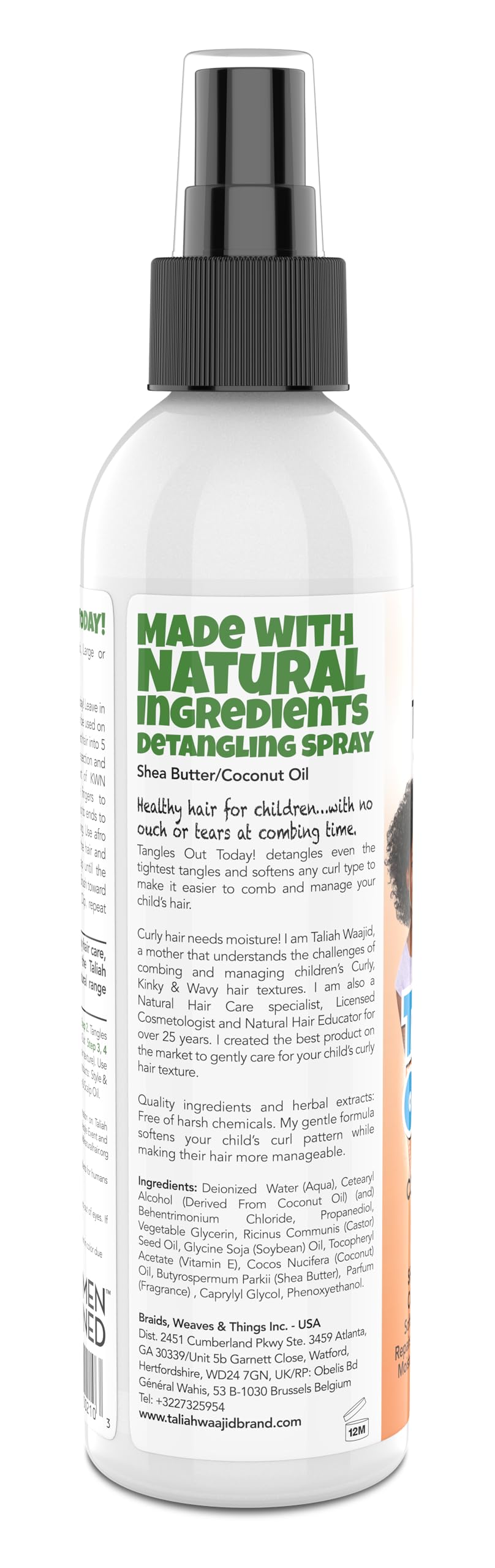 Taliah Waajid for Children Tangles Out Today Leave-in Conditioner | Detangler for Kids with Kinky, Wavy & Natural Hair | Repairs Damage & Breakage - 8