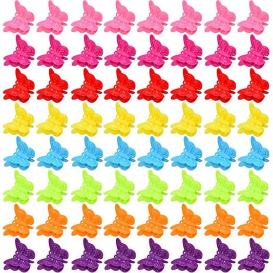100 Packs Assorted Color Butterfly Hair Clips, Beautiful Mini Clips Accessories for Women and Girls, Random Beauty & Personal Care XIEHE