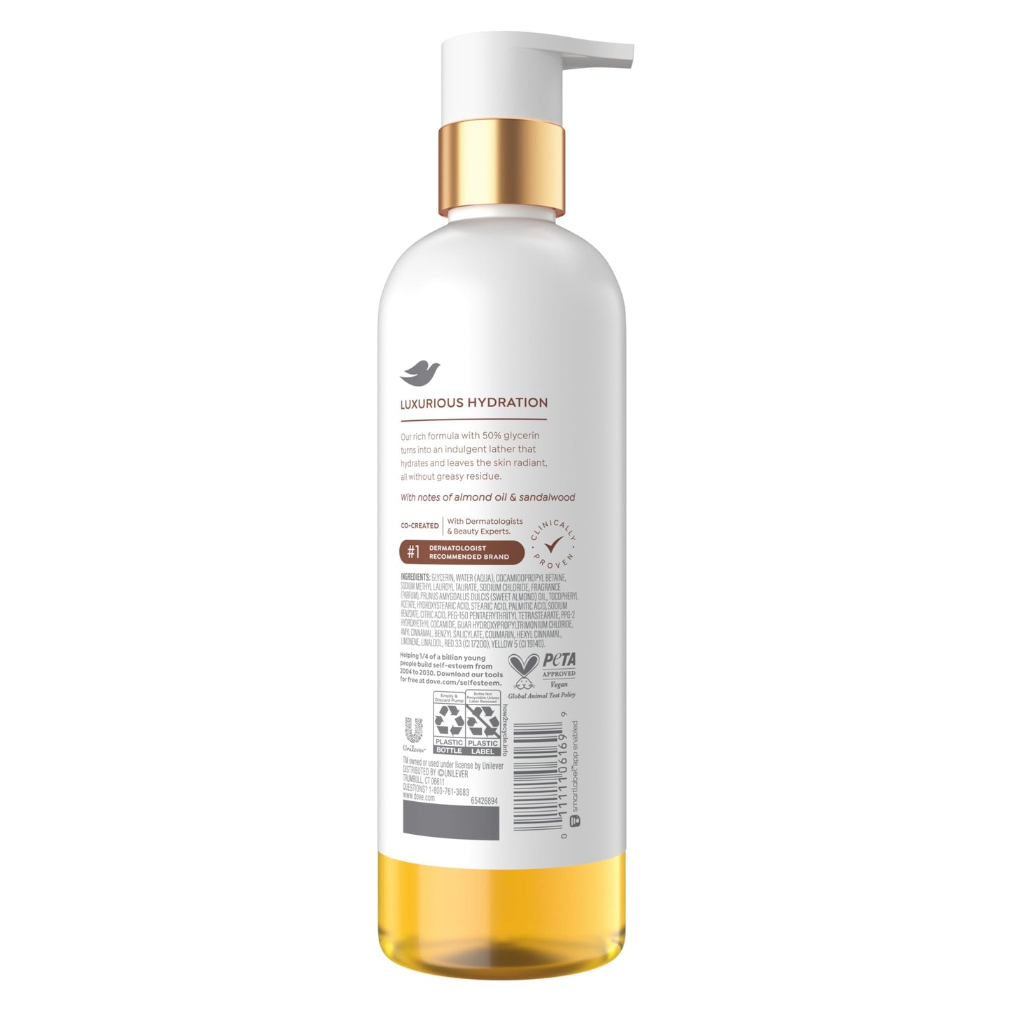 Dove Serum+ Shower Oil Body Wash with Glycerin Serum, Almond Oil & Sandalwood, Soothing Hydrating Cleanser, 15.3 fl oz Beauty & Personal Care Dove