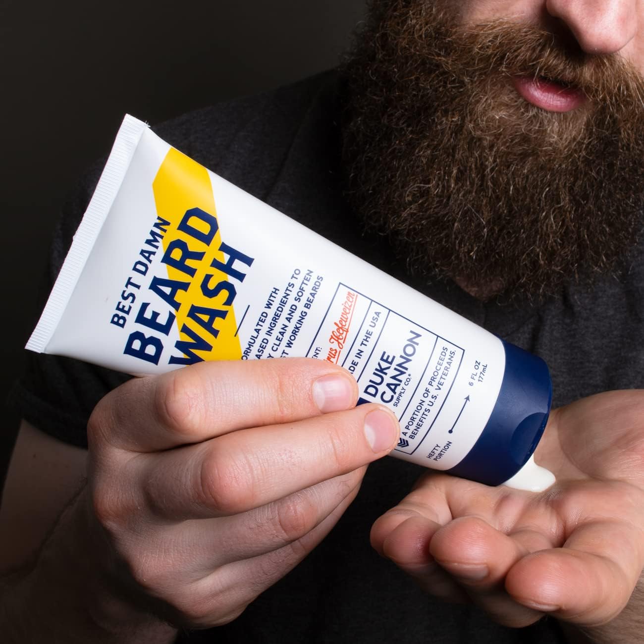 Duke Cannon Supply Co. Beard Wash Citrus Hefeweizen, 6 Fl Oz - Made with Plant-Based Ingredients to Strengthen, Rejuvenate, Soften and Condition Beauty and Personal Care Duke Cannon Supply Co.
