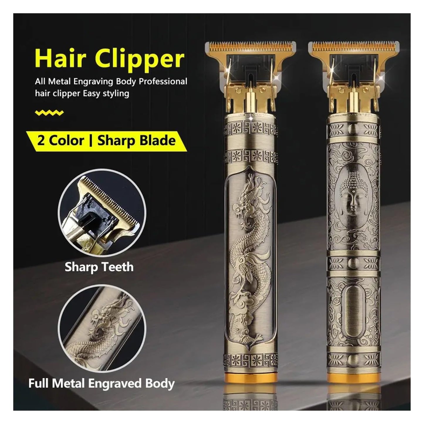 Razors Retro Original T9 Machine All-Metal Body Large-Capacity Battery Ultra-Long Battery Life Mute Barber Shaver Clipper Hair Trimmer(ABS Black Beauty and Personal Care EWKYLSEM