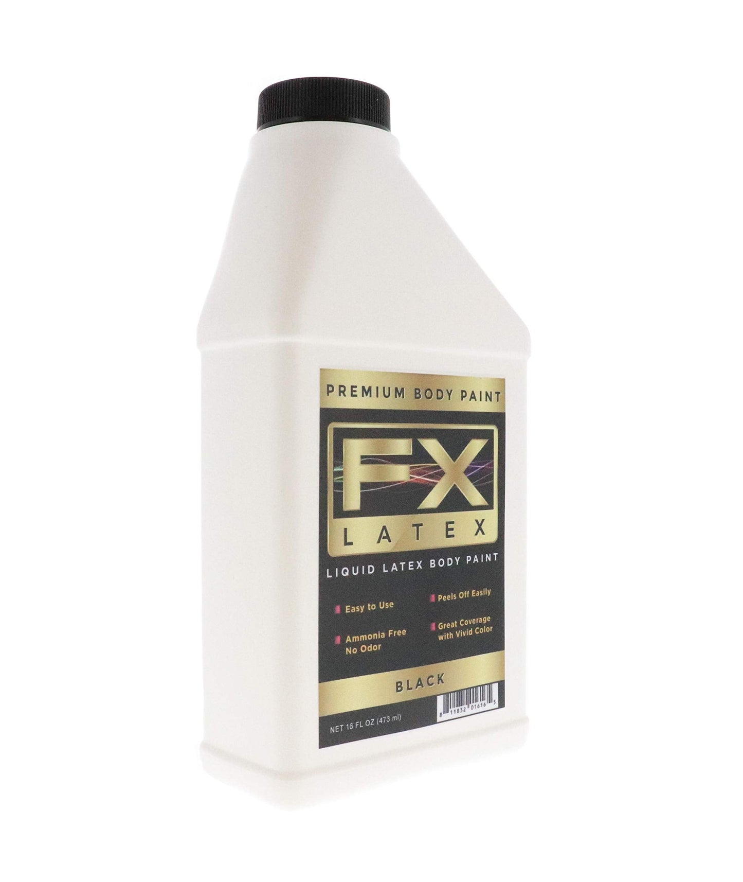 Black 16 oz - Liquid Latex Body and Face Paint, for Kids and Adults Beauty & Personal Care Liquid Latex Fashions