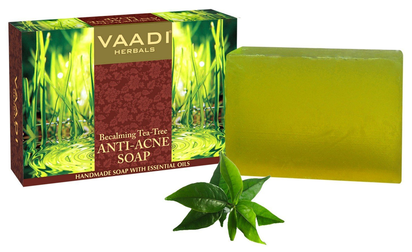 Vaadi Herbals Tea Tree Oil Bath Bar Soap with Clove Oil - Handmade Herbal Soap with 100% Pure Essential Oils - ALL Natural - Each 2.65 Ounces - Pack Beauty & Personal Care Vaadi Herbals