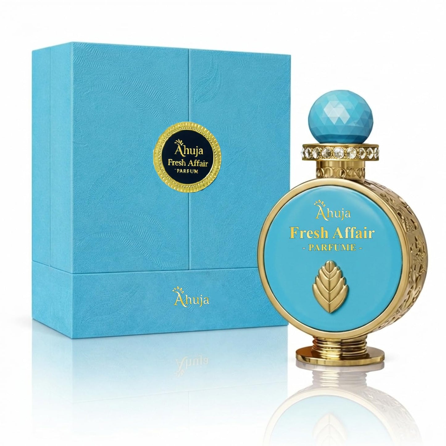 AHUJA Fresh Affairs - 3.4 oz Parfum | Unisex Floral Solar Scent | Long Lasting 30% Oil | Lemon, Jasmine, Frangipani, Ylang-Ylang, Sandalwood | Luxury Beauty & Personal Care AHUJA