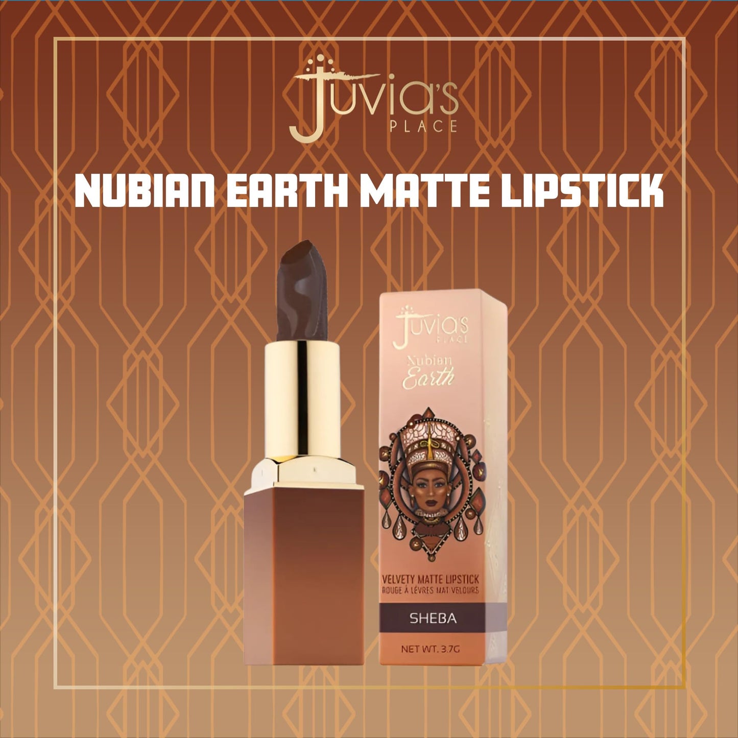 Juvia's Place Nubian Earth Matte Lipstick Sheeba - Hydrating Long-lasting Lipstick, Richly Pigmented Lip Makeup, Creamy with Matte Finish Beauty & Lip Beauty & Personal Care Juvia's Place