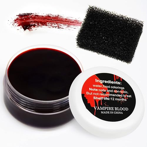 1 oz Halloween Coagulated Blood, 30g Fake Blood Gel for SFX Wound, Cuts, Clown, Vampire Film Cosplay Makeup Beauty & Personal Care Kreyfer