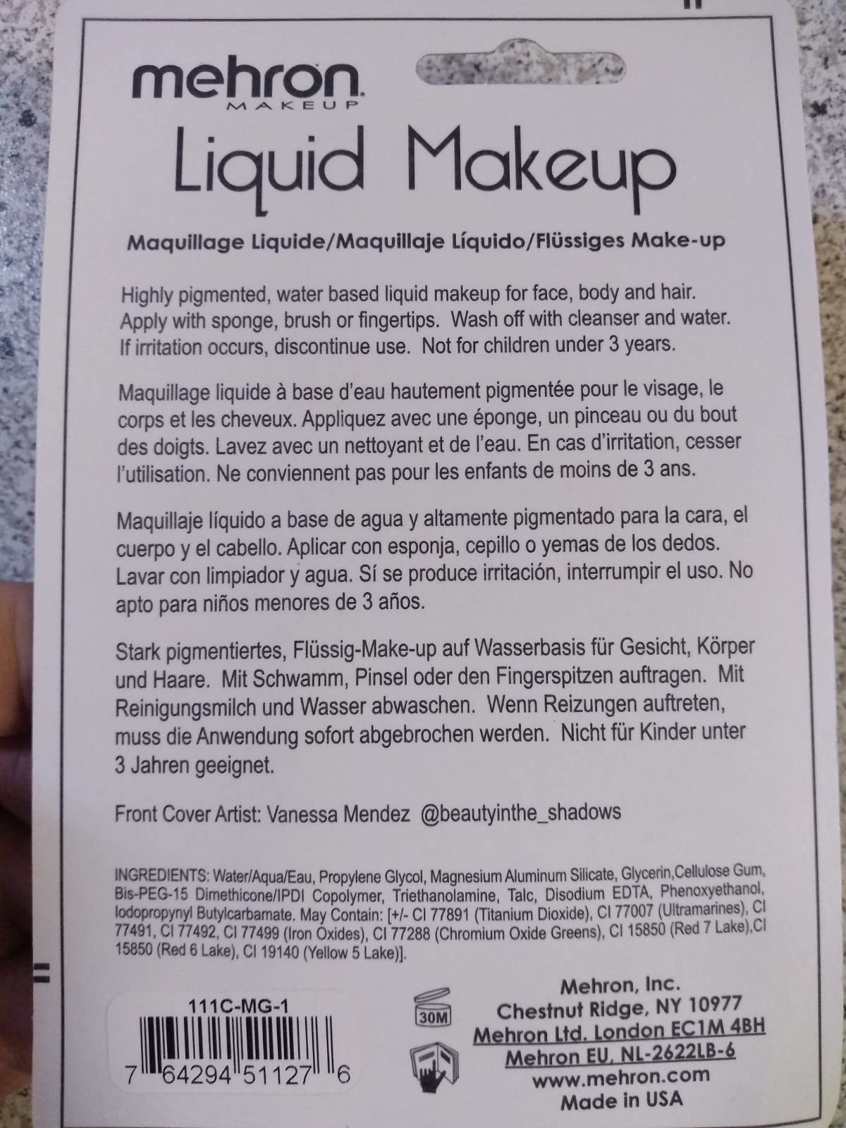 Mehron Makeup Liquid Makeup | Face Paint and Body Paint Perfect for Halloween, Cosplay I Air Brush Compatible Body Paint (1 oz) (MONSTER GREY) Beauty & Personal Care Mehron
