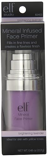 e.l.f. Studio Mineral Infused Face Primer, Brightening Lavender, 0.47 Ounce Beauty & Personal Care e.l.f.