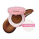 Ruby Kisses Cushion Foundation, Full Coverage Korean Makeup, Lightweight & Long Lasting, All Day Natural Glowy Finish for All Skin Types with Beauty & Personal Care Ruby Kisses