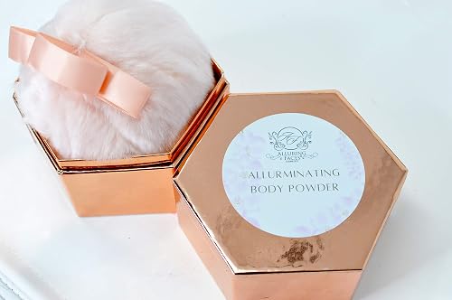 Alluring Faces Body Shimmer Powder Highlighter with Cute Pink Furry Puff Beauty & Personal Care Alluring Faces